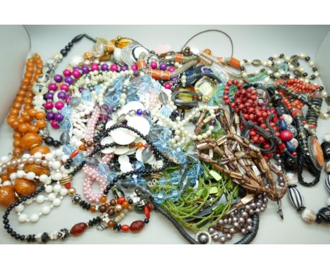 Over 40 necklaces, vintage and modern