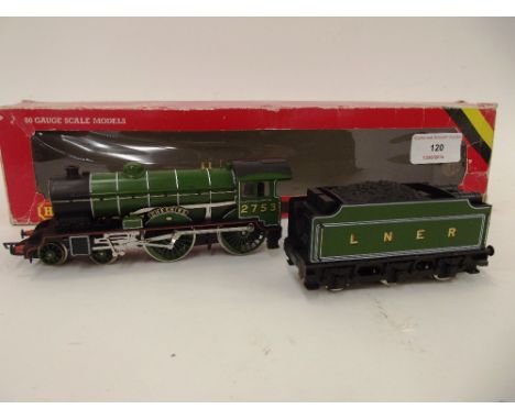 A Hornby R378 Class D49/1 4-4-0 engine and tender, "Cheshire", LNER green 2753, box taped and some inner packing missing, (B.