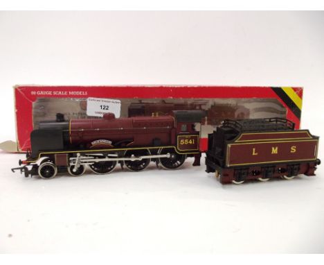 A Hornby R357 Class 5XP 4-6-0 engine and tender, "Duke of Sutherland", LMS maroon 5541, box damaged and taped, (B.D.G.)