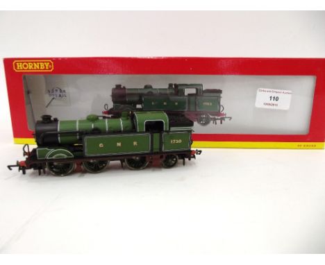 A Hornby R2214B 0-6-2 tank engine,  GNR 1763 lined green, with inner sleeve, (B.M.)
