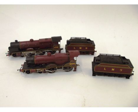 A Hornby R355 Class 4P compound engine and tender, LMS maroon 1000 and 4-6-0 engine and tender, "Duke of Sutherland", LMS mar