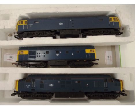 2 Lima Co-Co diesels,  37140 and 47298 and a Bo-Bo 26003, all BR blue, (G)