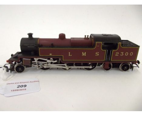 A Hornby 2-6-4 Class 4P tank engine, LMS lined maroon 2300, (G)