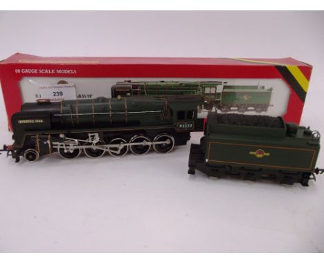 A Hornby R065 2-10-0 engine and tender, "Evening Star", BR green 92220 with instructions, appears unused, (B.N.M.)