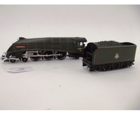 A Hornby 4-6-2 engine and tender, Class A4 "Bittern" 60019 BR green, (G)
