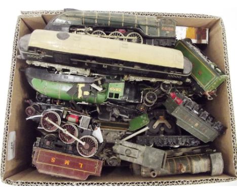 A quantity of engine bodies and chassis, mainly kit or scratch built, for spares or repair, (F)