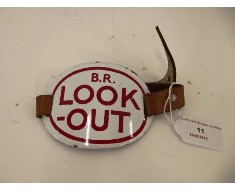 A BR "Look out" enamel arm band