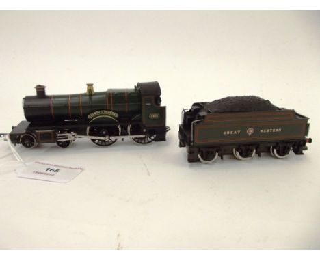 A Hornby 4-4-0 engine and tender, "County of Bedford", Great Western 3821, (G-N.M.)