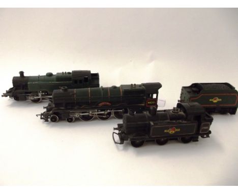 3 Triang engines, 4-6-2, "Princess Elizabeth", BR green, (G); 2-6-2 tank engine 82004 green, no rear pony wheels, (F) and a 0