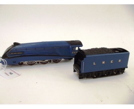 A Hornby 4-6-2 engine and tender, Class A4 "Sir Nigel Gresley" 4498 LNER blue, (G)