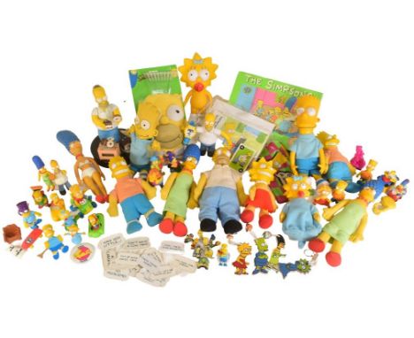 The Simpsons - a collection of The Simpsons action figure toys and memorabilia to include vinyl and soft toy figures, pencil 