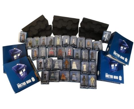 Doctor Who - Eaglemoss Figurine Collection - a collection of x33 assorted official BBC Dr Who Figurine Collection diecast / m