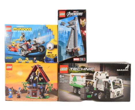 Lego - a collection of x4 factory sealed Lego sets comprising; Technic 42167 Mack LR Electric Garbage Truck, 40601 Majisto's 