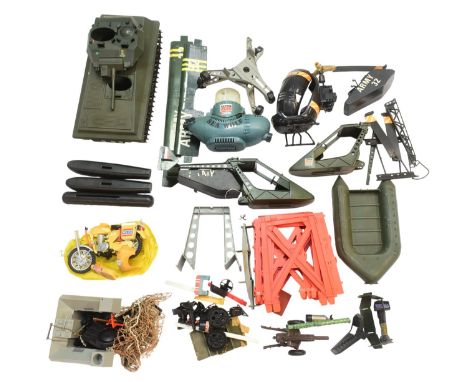 Action Man - a large collection of vintage Palitoy Action Man playset vehicles and accessories to include; Tank, Assault Craf