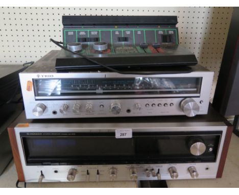Trio Stereo Receiver Model KR-2010L, Pioneer Stereo Receiver Model SX-838 and HM3000 Power Control Module. (This has come dir