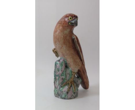 A Chinese Porcelain Model of a Hawk, 26.5cm, 18th/19th century 