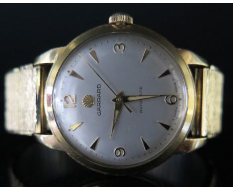 A Garrard Shell Oil Gent's 9ct Gold Cased Automatic Wristwatch, DS&S case with 17 jewel movement no. 22414 dated 1966, runnin