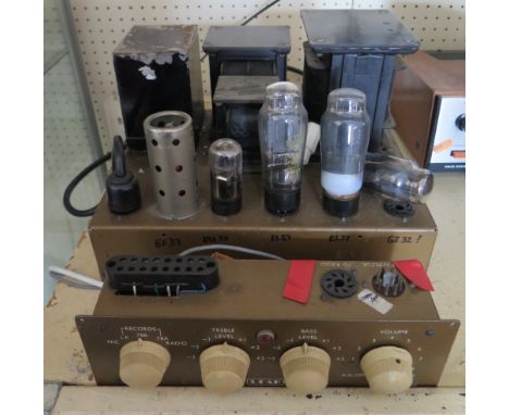 An H. J. Leak &amp; Co. Ltd. 'Point One' TL/12 12W. Amplifier, Leak switch box and Powermaster variable transformer. Item tes