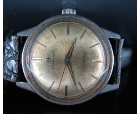 An Hamilton Estorie Gent's Steel Cased Manual Wind Wristwatch, the back marked 300 4053-3, running 