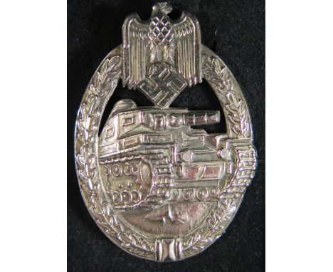 From the Charles Hume-Smith Collection: A WWII Nazi German and Assault Badge, silver, maker F&amp;R Stuttgart