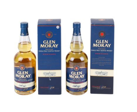 Two bottles of Glen Moray Speyside single malt Scotch whisky. 40% 700ml, in the original boxes