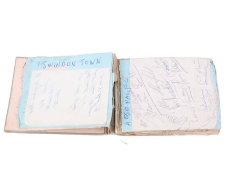 An autograph book of football signatures from the 1940s and 1950s. Collected by Roy Mitchell, son of 'Billy' William Mitchell