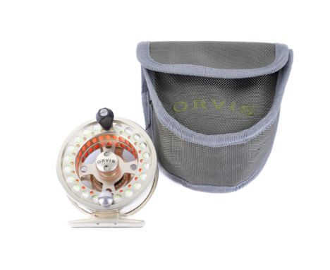 An Orvis Battenkill Large Arbor II fishing reel. In original pouch.