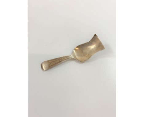 A George III Sterling Silver \Shovel Shaped caddy Spoon. Birmingham 1800. 