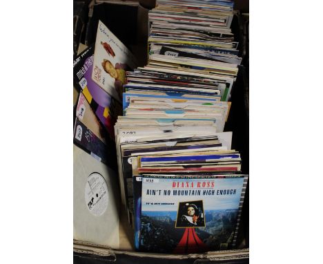 Over one hundred 1960s-1990s vinyl singles to include Diana Ross, Michael Jackson, Olivia Newton John, Paul McCartney, Curios