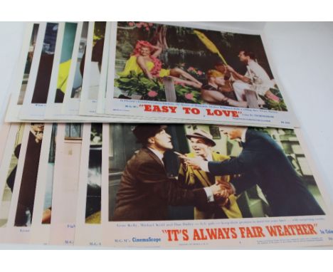 A small collection of original vintage 11 x 14ins cinema lobby advertising posters to include 'It's Always Fair Weather' 1955