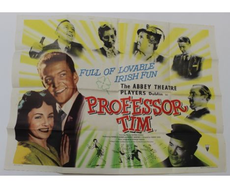A quad poster for 'Professor Tim ', 1957 starring Ray Mcanally and Seamus Kavanagh, 30 x 40ins, approx 75 x 100cm. CONDITION 