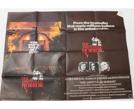 A quad poster for 'The Amityville Horror', 1979, 30 x 40ins, approx 75 x 100cm. CONDITION REPORT Corner holes and a print err