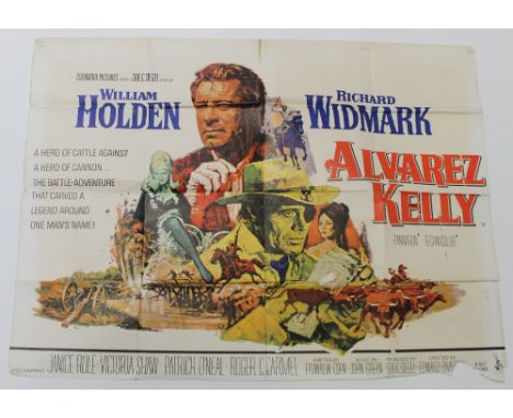 A quad poster for 'Alvarez Kelly', 1966 starring William Holden, 30 x 40ins, approx 75 x 100cm. CONDITION REPORT Significant 