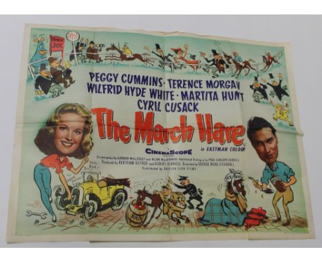 A quad poster for 'The March Hare', 1956 starring Terence Morgan and Peggy Cummins, 30 x 40ins, approx 75 x 100cm. CONDITION 