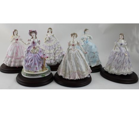 Six Royal Worcester limited edition figures to include 'Belle of the Ball', no 220/12,500, sculpted by N Stevens, 'The Gracef