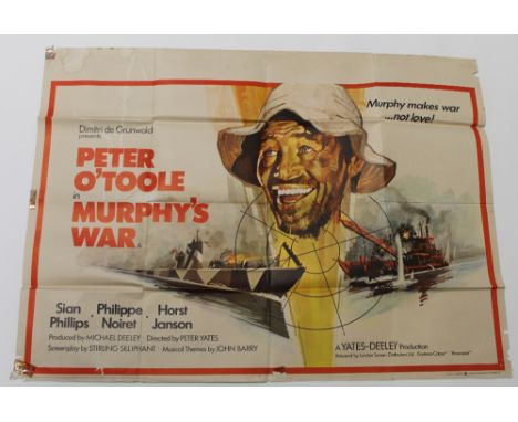 A quad poster for 'Murphy's War', 1971 starring Peter O'Toole, 30 x 40ins, approx 75 x 100cm. CONDITION REPORT Tears on fold 