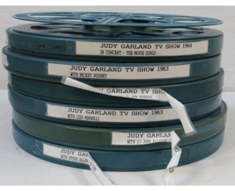 A collection of 16mm showreel film to include 'Judy Garland TV Show 1964 In Concert - The Movie Songs', 'Judy Garland TV Show