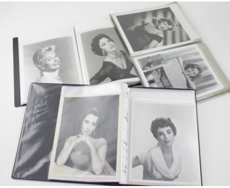 A collection of 10 x 8 vintage film star portrait photographs in three volumes including James Dean, Bing Crosby, Shirley Tem