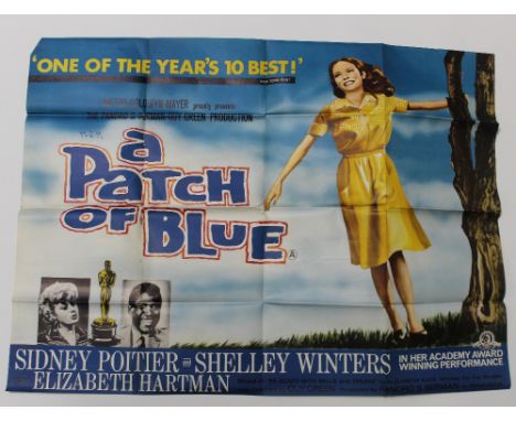 A quad poster for 'A Patch of Blue', 1965 starring Sidney Poitier, 30 x 40ins, approx 75 x 100cm. CONDITION REPORT Pinholes t
