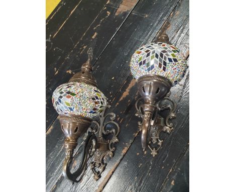 * 2 x single shade moroccan style light fitting 