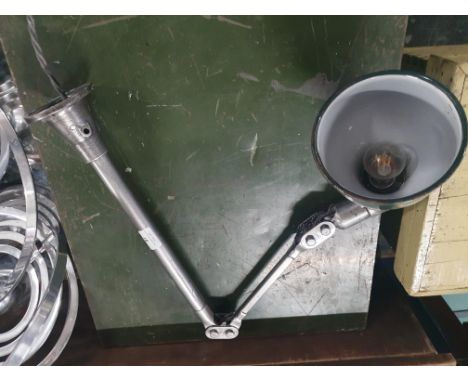 * heavy industrial angle poise light fitting 