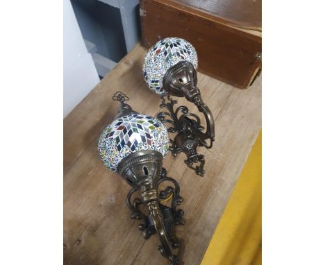 * 2 x single shade moroccan style light fitting 