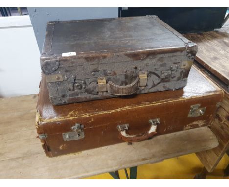 * 2 x vintage suitcases 