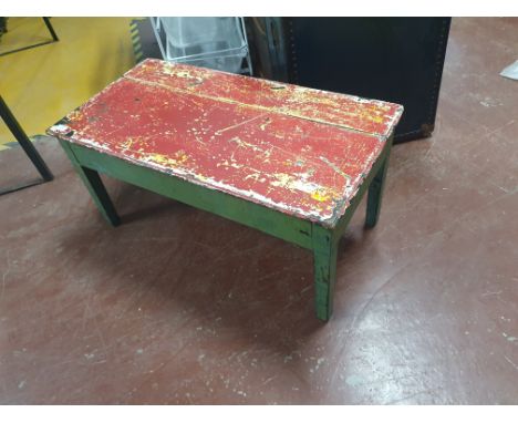 * Vintage painted table with nice patina - 910w x 500d x 600h