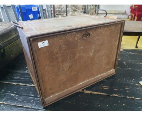 * vintage metal storage box