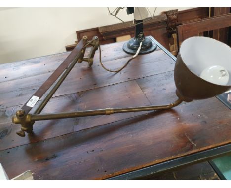 * vintage brass angle poise light fitting