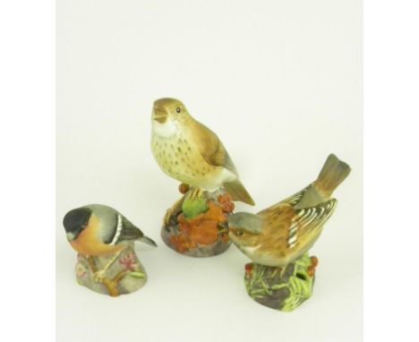 THREE ROYAL WORCESTER MODELS OF BIRDS