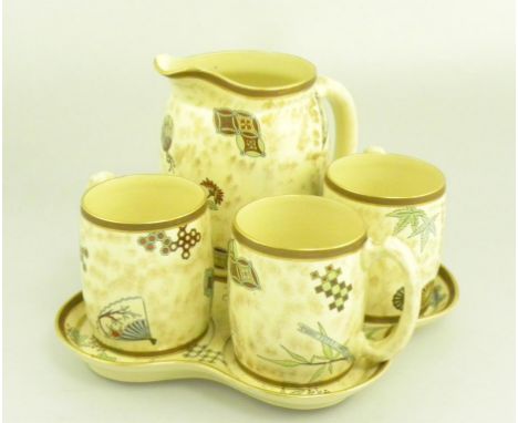 A ROYAL WORCESTER AESTHETIC EARTHENWARE CIDER SET