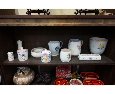 A collection of Poole pottery, largest 14.5cm. (10) 