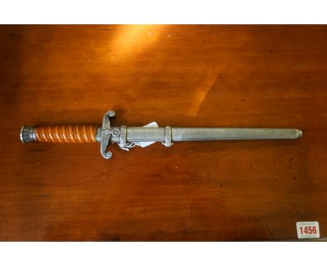 A German Third Reich Army Officer's dagger and sheath, having 26cm blade.